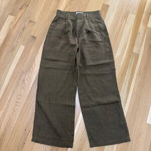 Everlane Olive Green Straight Leg Pants